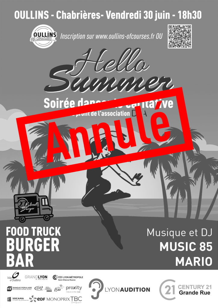 Annulation de la soirée dansante caritative – Hello Summer